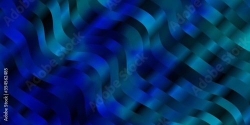 Light BLUE vector layout with curves. Colorful illustration in circular style with lines. Pattern for commercials, ads.