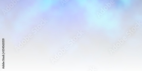 Light BLUE vector backdrop with cumulus. Shining illustration with abstract gradient clouds. Template for websites.