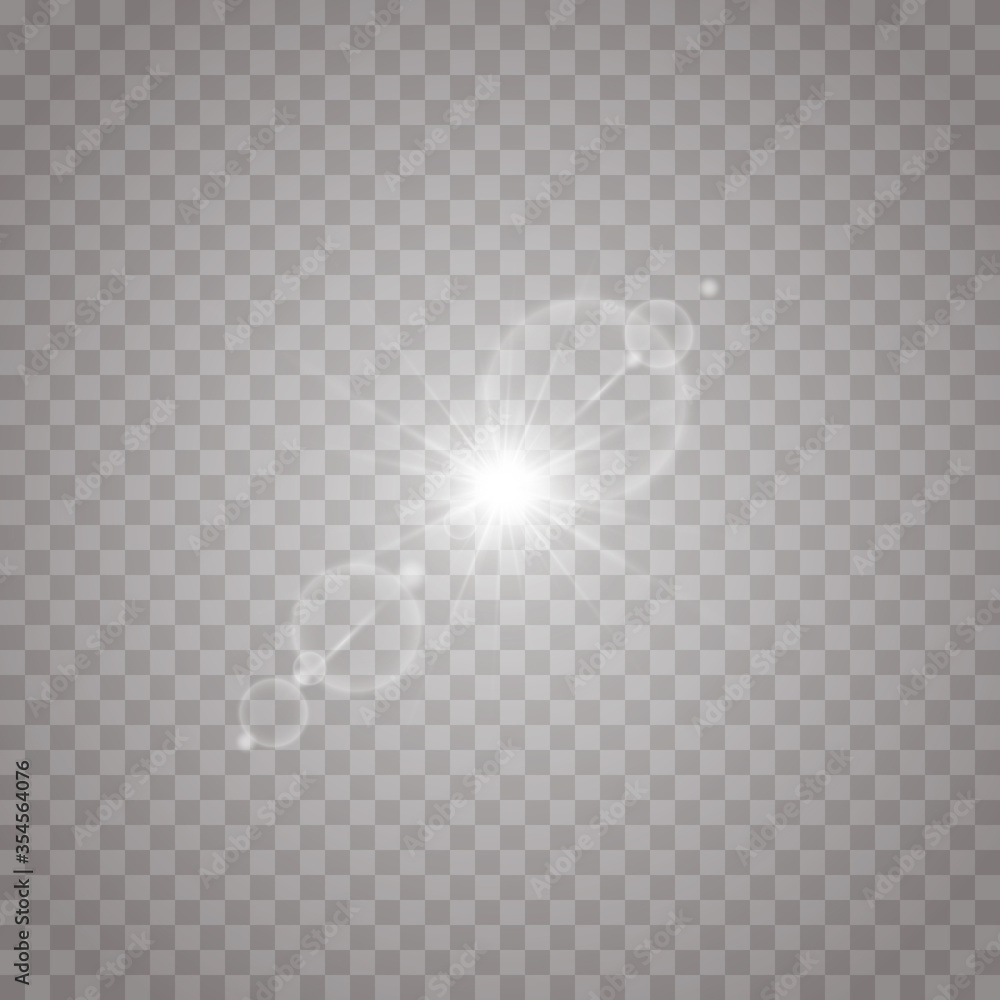 Vector transparent sunlight special lens flare light effect. Sun flash with rays and spotlight Vector transparent sunlight special lens flare light effect. Sun flash with rays and spotlight