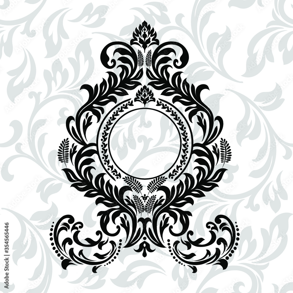 Vector illustration VINTAGE. ornamental floral elements for tattoo, design, cards and prints. Abstract floral vector illustration.