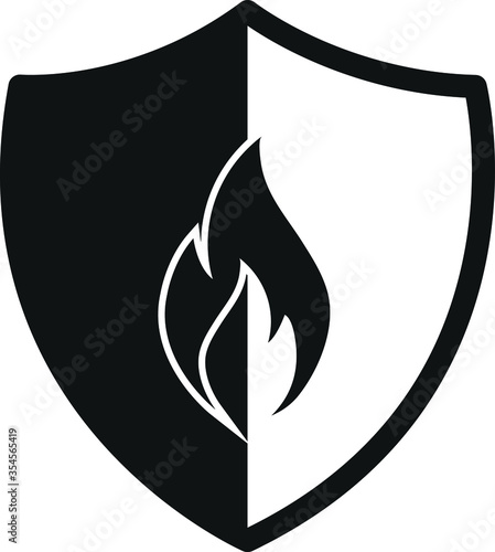 fire protection icon vector
