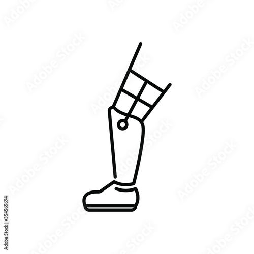 Prosthetics thin icon in trendy flat style isolated on white background. Symbol for your web site design, logo, app, UI. Vector illustration, EPS