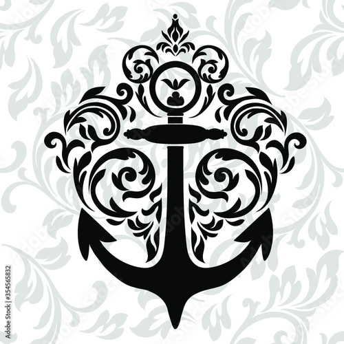 Vector illustration VINTAGE. ornamental floral elements for tattoo, design, cards and prints. Abstract floral vector illustration.