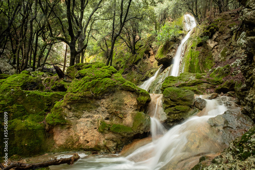 Salt des Freu waterfall  Torrent de Coanegra  Orient  Bunyola  Mallorca  Balearic Islands  Spain