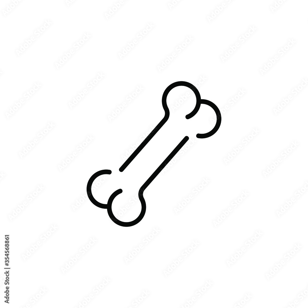 Dog food bone thin icon in trendy flat style isolated on white background. Symbol for your web site design, logo, app, UI. Vector illustration, EPS Dog food bone thin icon in trendy flat style isolated on white background. Symbol for your web site design, logo, app, UI. Vector illustration, EPS