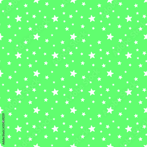 Vector seamless star pattern, star background in soft green color.