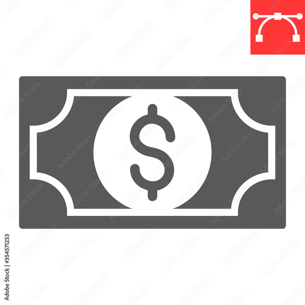 Dollar money glyph icon, finance and currency, dollar sign vector graphics, editable stroke solid icon, eps 10. Dollar money glyph icon, finance and currency, dollar sign vector graphics, editable stroke solid icon, eps 10.