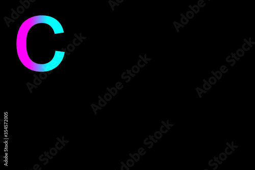 Lowercase letter c vector image
