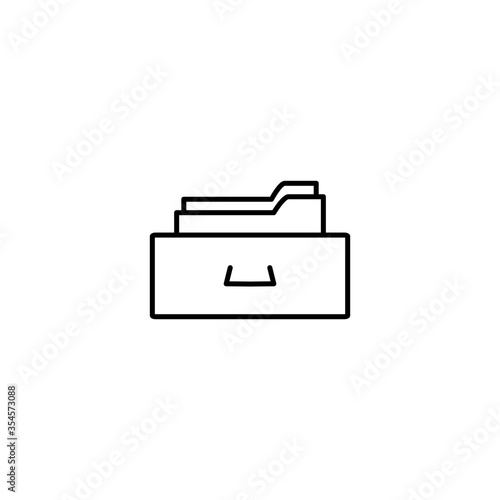 File Cabinet Icon Vector Design Template
