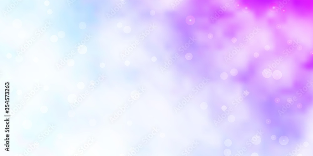 Light Purple vector texture with beautiful stars. Shining colorful illustration with small and big stars. Best design for your ad, poster, banner.