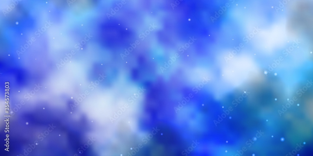 Obraz premium Light BLUE vector pattern with abstract stars. Colorful illustration with abstract gradient stars. Design for your business promotion.