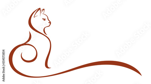 The Stylized symbol of a pet cat.