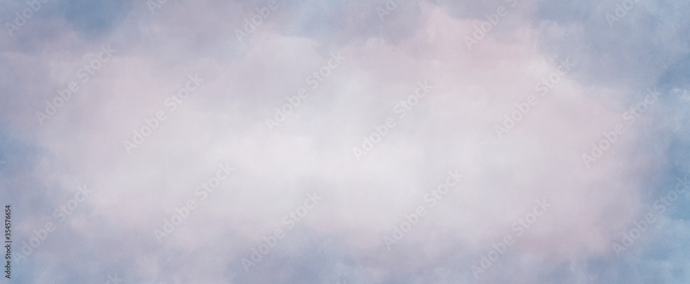Obraz premium light blue and purple watercolor background hand-drawn soft light 