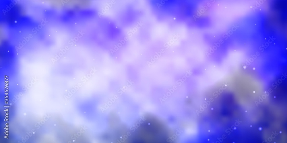 Light Purple vector texture with beautiful stars. Colorful illustration in abstract style with gradient stars. Pattern for new year ad, booklets.