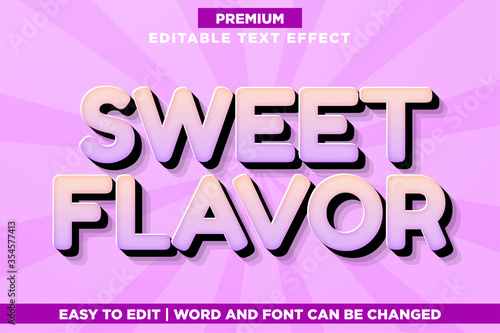 Sweet Flavor, Editable Text Effect Font Style