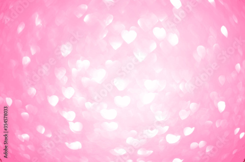 pink heart bokeh defocused abstract background
