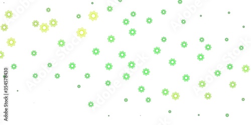 Light Blue, Green vector pattern with abstract shapes.