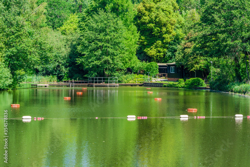 Photos A bathing pond in Hampstead Heath park in north-west London. UK