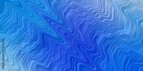 Light BLUE vector backdrop with bent lines. Colorful geometric sample with gradient curves. Pattern for commercials, ads.