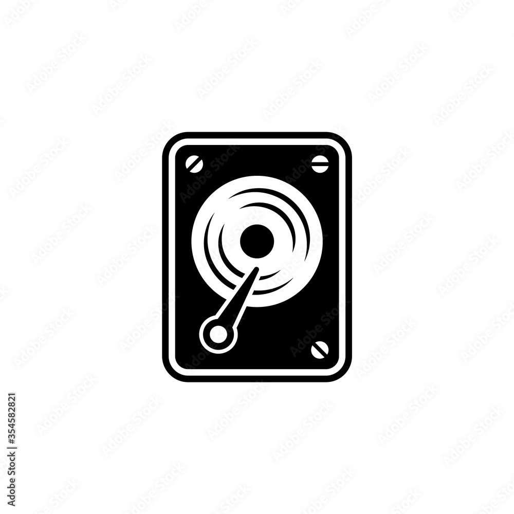 Computer hard drive vector icon. Computer hard drive vector icon.