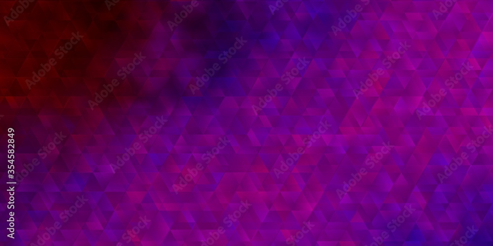 Light Pink, Red vector background with lines, triangles.