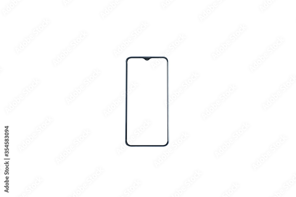 Cellphone frame with blank display isolated templates Cellphone frame with blank display isolated templates