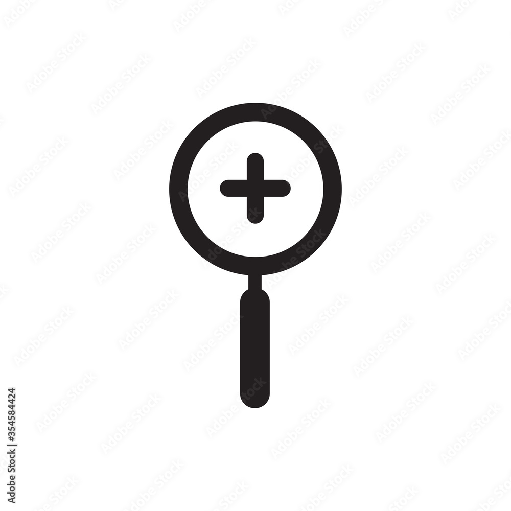 Zoom in vector icon, simple sign for web site and mobile app. Zoom in vector icon, simple sign for web site and mobile app.