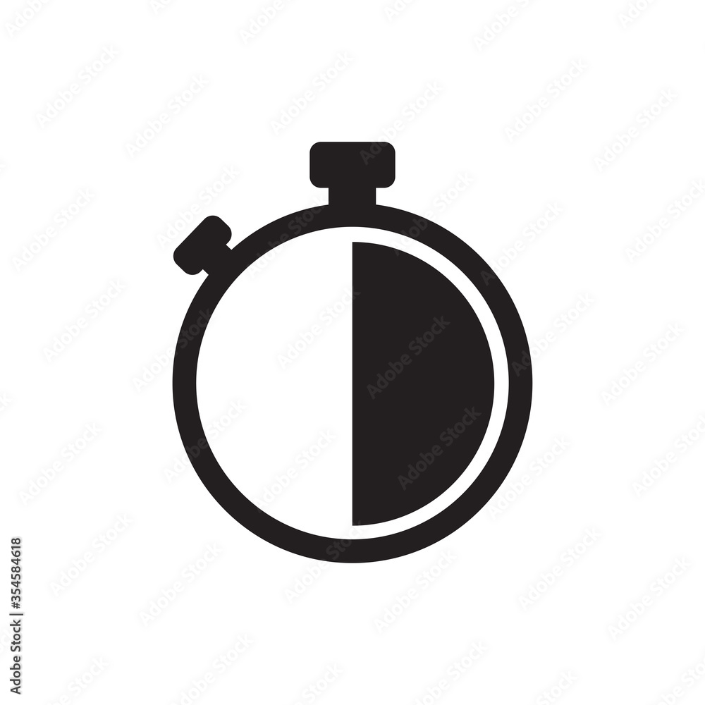 Stopwatch vector icon, simple sign for web site and mobile app. Stopwatch vector icon, simple sign for web site and mobile app.