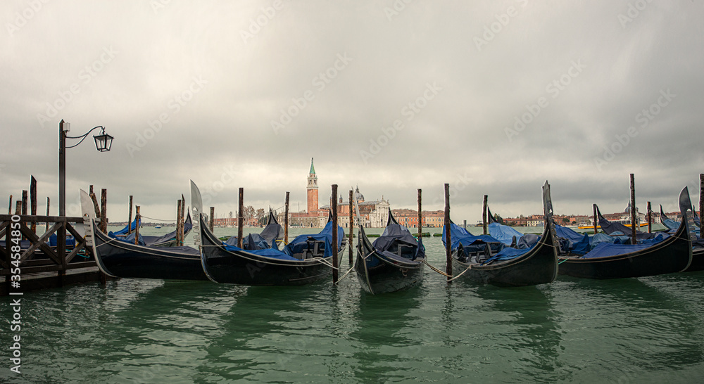 Venezia Gondole with San Giorgio island in background