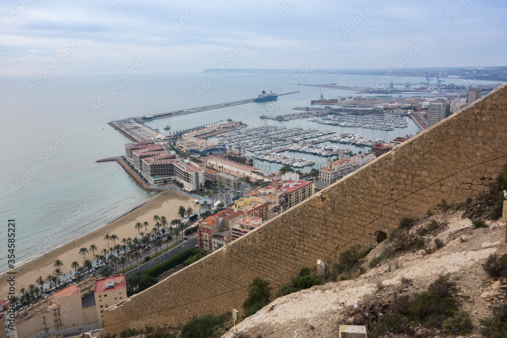 views of the castle of Alicante