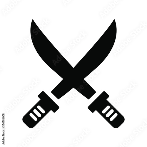 Sword icon in trendy flat style isolated on white background. Sword symbol for your web site design, logo, app, UI. Vector illustration, EPS10

