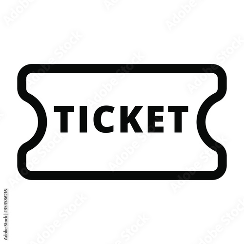 Ticket icon in trendy flat style isolated on white background. Ticket symbol for your web site design, logo, app, UI. Vector illustration, EPS10


