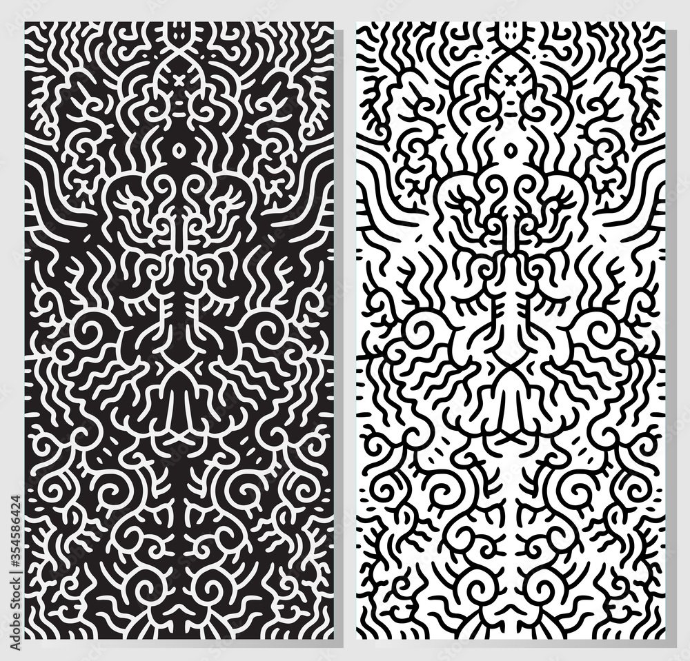 Traditional Seamless Pattern Tribal Motif.With hand drawn and hipster style Traditional Seamless Pattern Tribal Motif.With hand drawn and hipster style