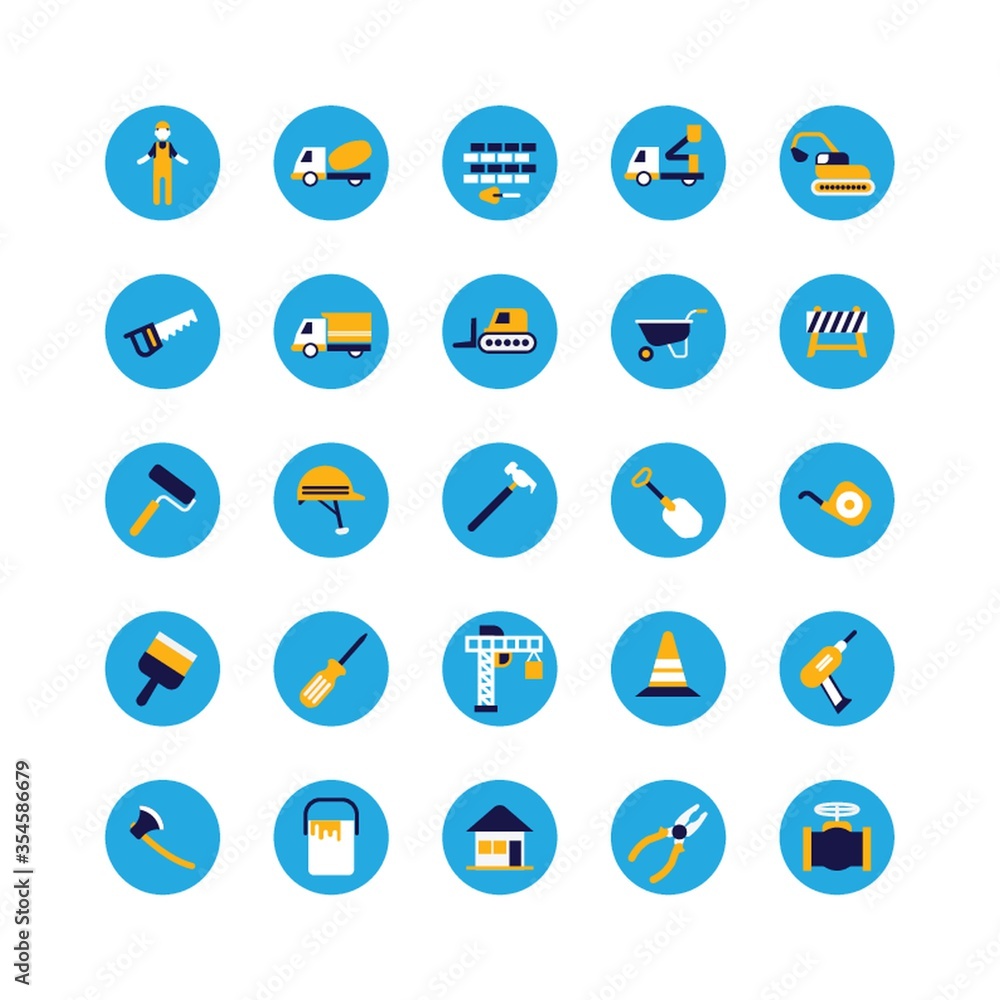 Collection of construction icons Collection of construction icons