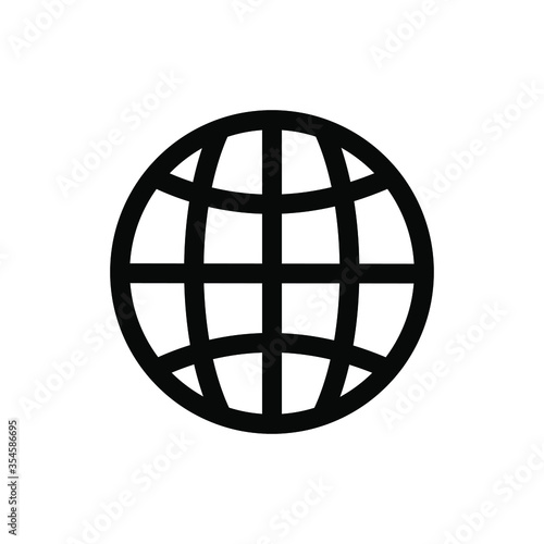 Collection of globe icon symbol  go to web icon vector illustration color editable isolated on blank background