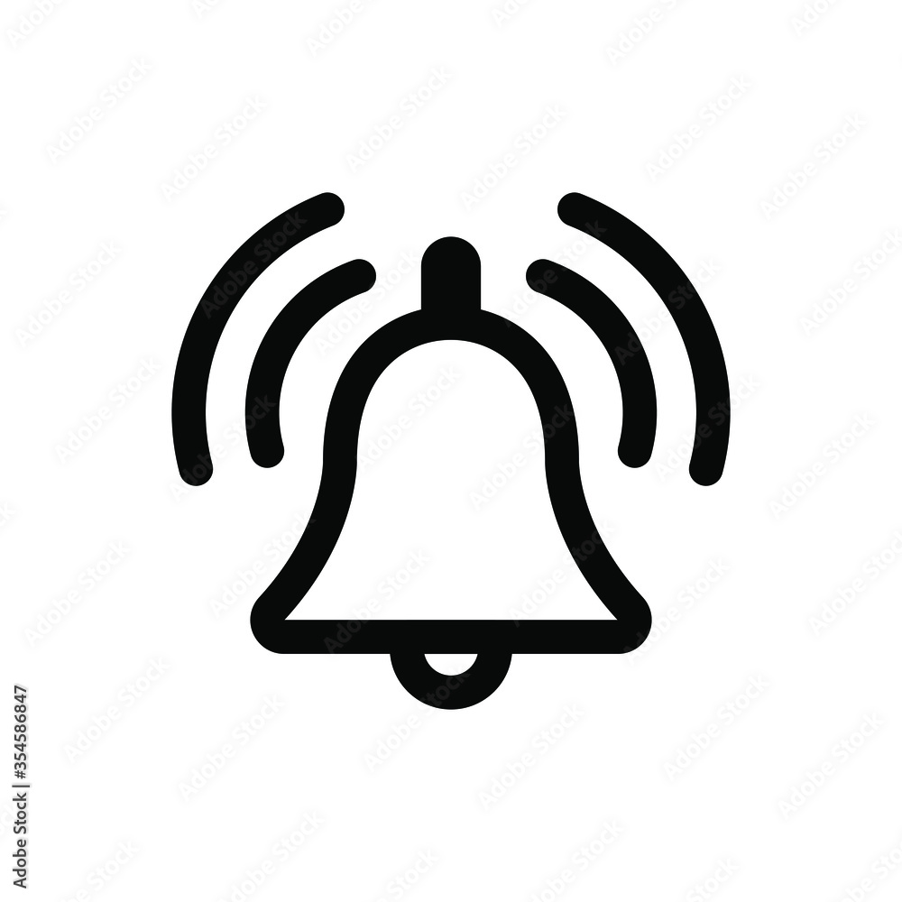 Bell icon vector. Notification symbol for your web site design, logo