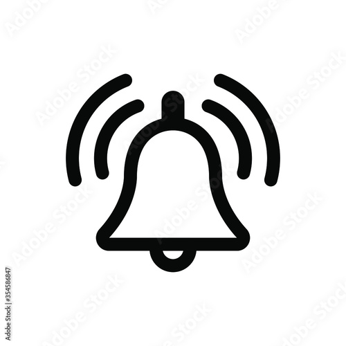 Bell icon vector. Notification symbol for your web site design, logo, app, UI.