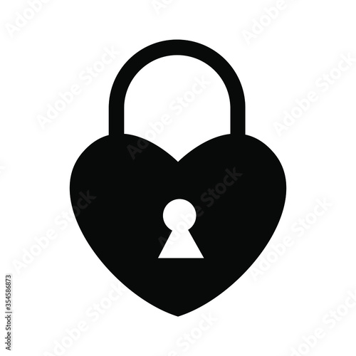 love Padlock icon. Trendy love Padlock logo concept on white background from Birthday party and wedding collection.