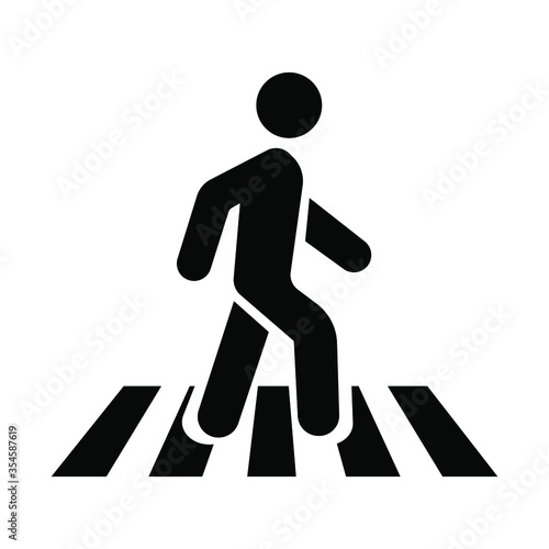 pedestrian crossing sign vector