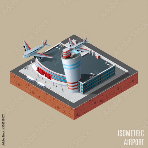 Isometric of airport