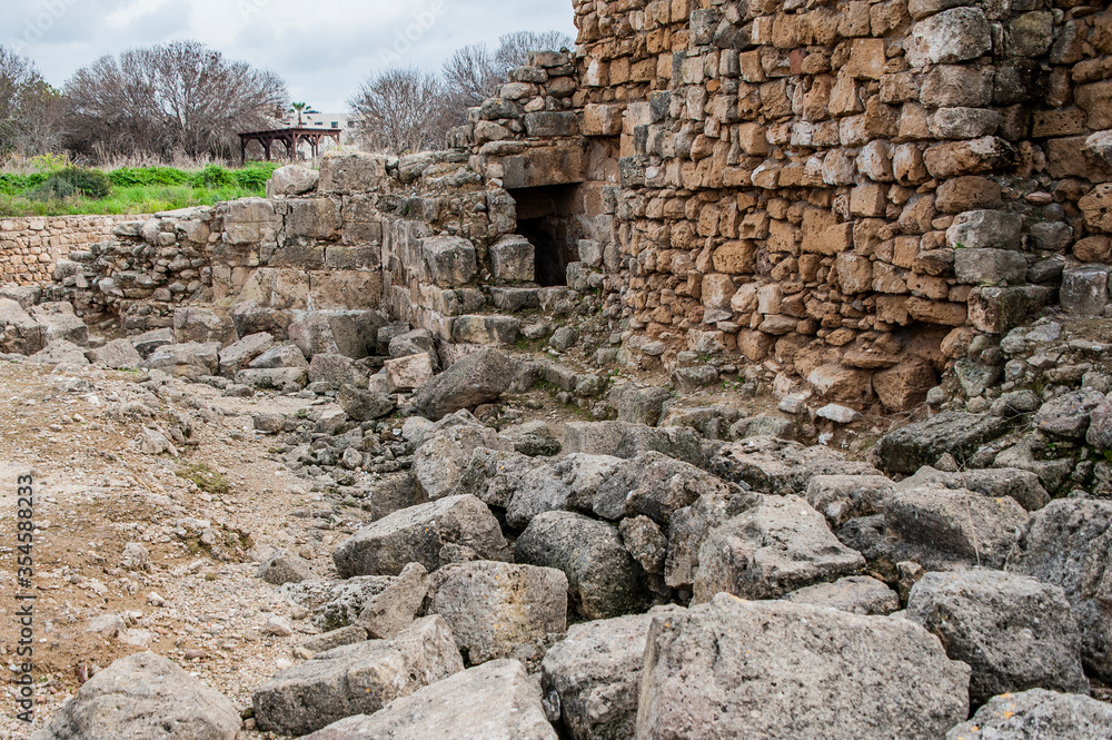 The 7th-century Byzantine fortress in Paphos was improved by the crusaders in 1200 and destroyed by a powerful earthquake 22 years later.     