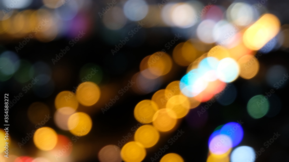 City night light abstract bokeh background