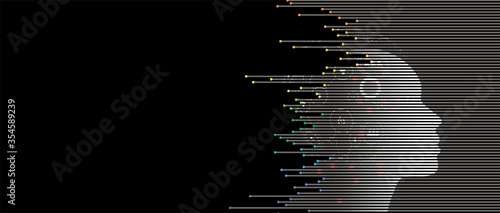 Conceptual technology illustration of artificial intelligence
