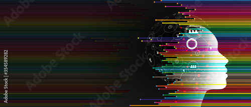 Conceptual technology illustration of artificial intelligence