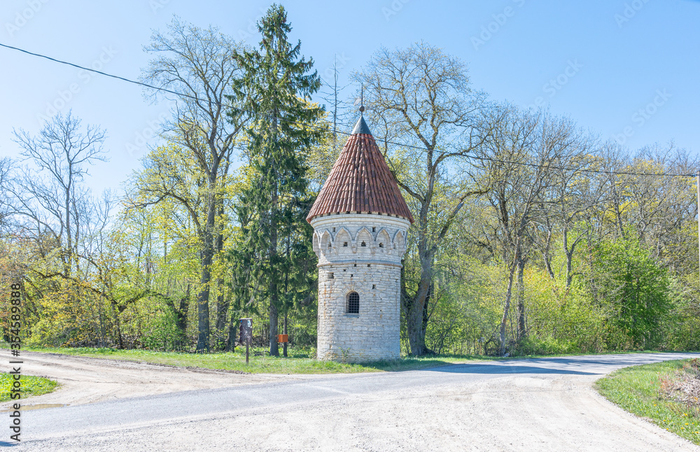 Naklejka premium old stone tower estonia europe