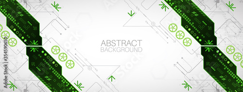 Abstract technology concept. High computer color background. Vector illustration