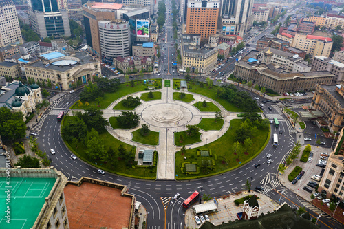 UAV aerial photo of Dalian City, taken in Dalian, Liaoning Province, China photo