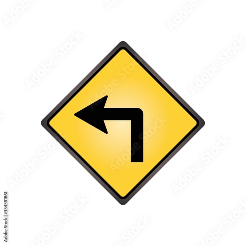 Turn left sign