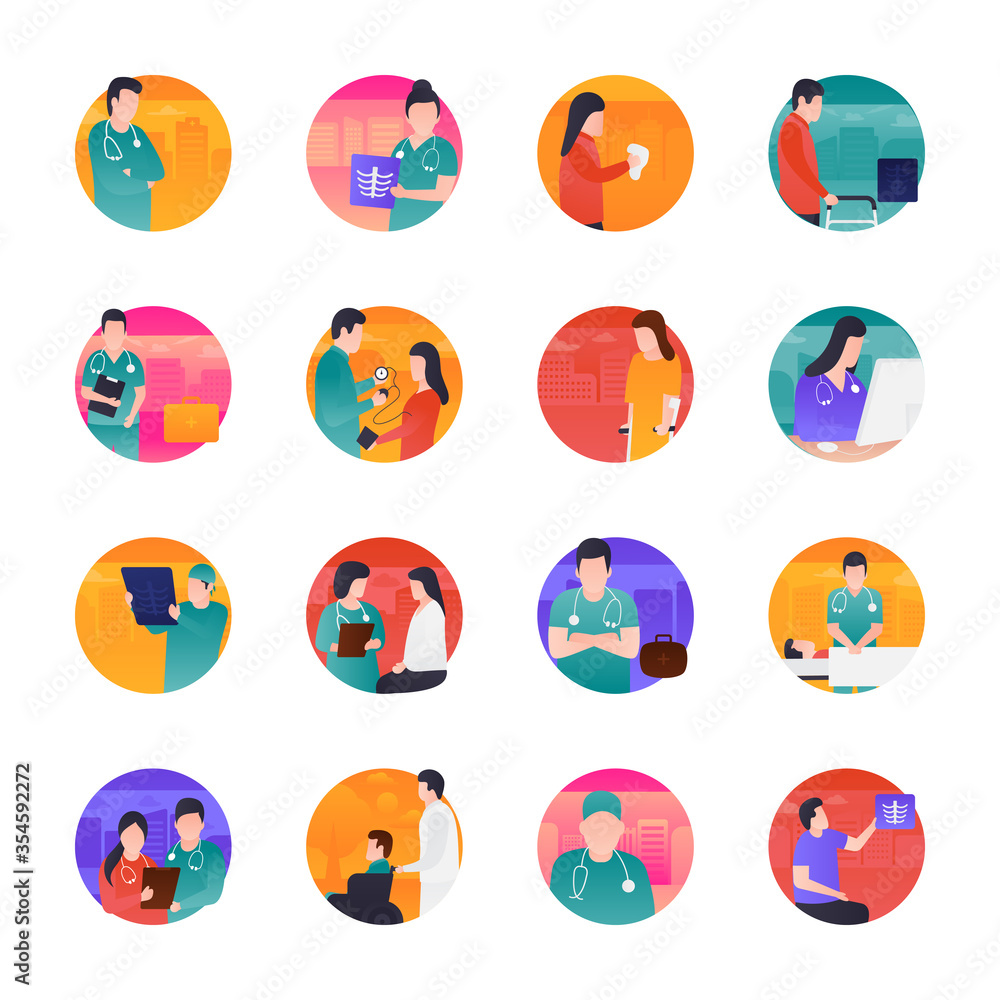 Health Safety and Medical Flat Icons Health Safety and Medical Flat Icons