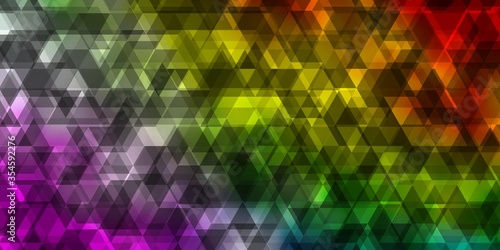 Light Multicolor vector pattern with lines  triangles.